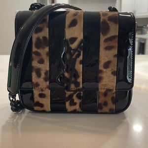 Cheetah Patent leather YSL Crossbody Bag Like New